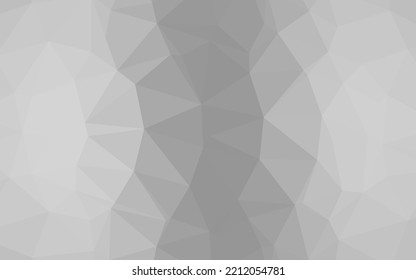 Light Silver, Gray Vector Low Poly Cover. An Elegant Bright Illustration With Gradient. Template For A Cell Phone Background.