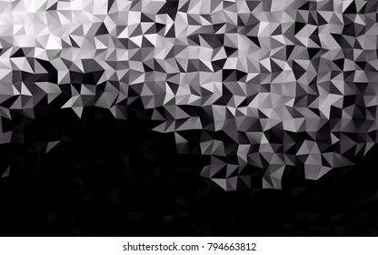 Light Silver, Gray vector low poly template. Brand-new colored illustration in blurry style with gradient. The elegant pattern can be used as part of a brand book.
