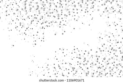 Light Silver, Gray vector modern geometrical background. Abstract template. Geometric pattern in square style with gradient.