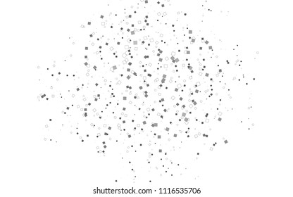 Light Silver, Gray vector modern geometrical background. Abstract template. Geometric pattern in square style with gradient.