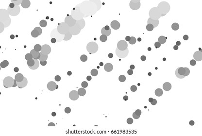 Light Silver, Gray vector modern geometrical circle abstract background. Dotted texture template. Geometric pattern in halftone style with gradient. 