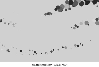 Light Silver, Gray vector modern geometrical circle abstract background. Dotted texture template. Geometric pattern in halftone style with gradient. 