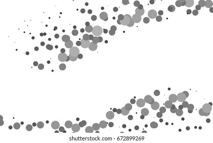 Light Silver, Gray vector modern geometrical circle abstract background. Dotted texture template. Geometric pattern in halftone style with gradient. 