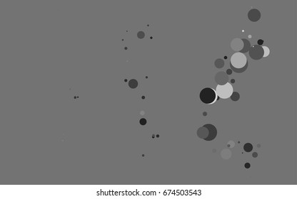 Light Silver, Gray vector modern geometrical circle abstract background. Dotted texture template. Geometric pattern in halftone style with gradient. 
