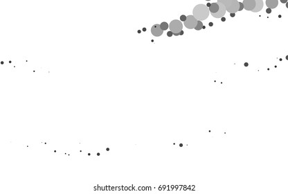 Light Silver, Gray vector modern geometrical circle abstract background. Dotted texture template. Geometric pattern in halftone style with gradient. 