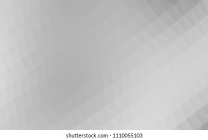 Light Silver, Gray vector mosaic texture. Modern geometrical abstract illustration with gradient. The polygonal design can be used for your web site.