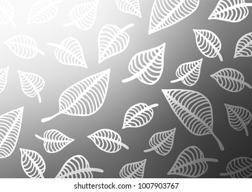 Light Silver, Gray vector natural abstract texture. Doodles on blurred abstract background with gradient. Brand-new style for your business design.