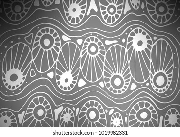 Light Silver, Gray vector natural elegant background. Modern geometrical abstract illustration with doodles. The textured pattern can be used for website.