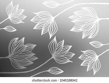 Light Silver, Gray vector natural abstract pattern. Colorful illustration in abstract style with doodles and Zen tangles. A completely new template for your business design.