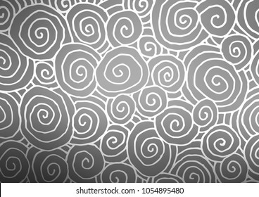 Light Silver, Gray vector natural abstract texture. Blurred decorative design in Indian style with Zen tangles. Hand painted design for web, leaflet, textile.