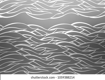Light Silver, Gray vector natural abstract texture. Shining colored illustration with doodles in Zen tangle style. A completely new design for your business.
