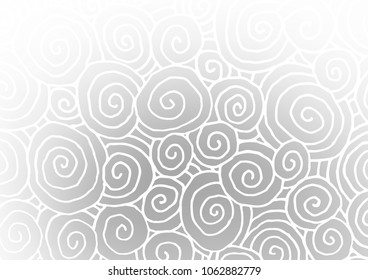 Light Silver, Gray vector natural abstract template. Sketchy hand drawn doodles on blurred background. A completely new template for your business design.