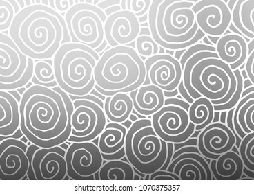 Light Silver, Gray vector natural abstract texture. Glitter abstract illustration with doodles and Zen tangles. Brand-new style for your business design.