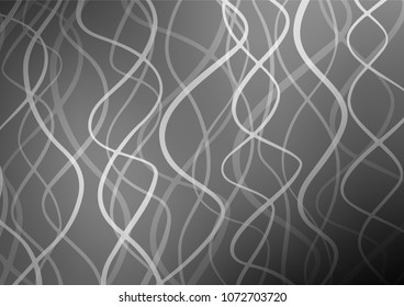Light Silver, Gray vector natural abstract background. Shining colored illustration with doodles in Zen tangle style. The doodle design can be used for your web site.