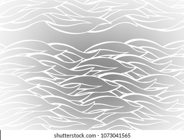 Light Silver, Gray vector natural elegant pattern. Shining colored illustration with doodles in Zen tangle style. The doodle design can be used for your web site.