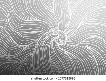 Light Silver, Gray vector natural elegant background. Modern geometrical abstract illustration with doodles. The textured pattern can be used for website.