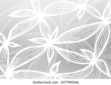 Light Silver, Gray vector natural elegant background. Brand-new colored illustration in blurry style with doodles. The elegant pattern can be used as a part of a brand book.