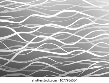 Light Silver, Gray vector natural elegant template. Glitter abstract illustration with doodles and Zen tangles. The textured pattern can be used for website.