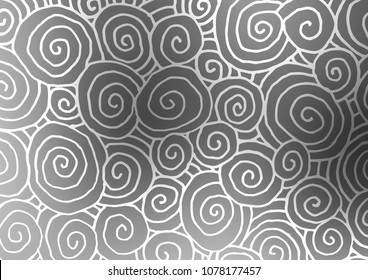 Light Silver, Gray vector natural abstract texture. Doodles on blurred abstract background with gradient. A completely new design for your business.