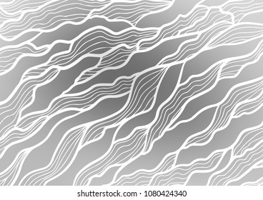 Light Silver, Gray vector natural elegant template. Doodles on blurred abstract background with gradient. Brand-new design for your business.