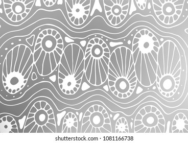 Light Silver, Gray vector natural elegant template. Colorful abstract illustration with lines in Asian style. The doodle design can be used for your web site.