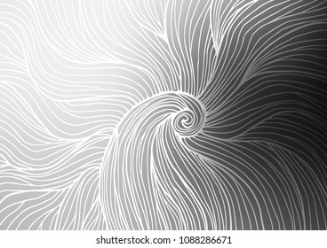 Light Silver, Gray vector natural abstract pattern. A vague abstract illustration with doodles in Indian style. The pattern can be used for wallpapers and coloring books.