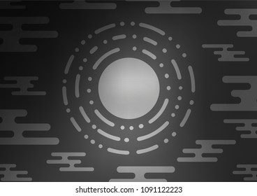 Light Silver, Gray vector natural elegant background. Creative illustration in blurred style with doodles and Zen tangles. The pattern can be used for wallpapers and coloring books.