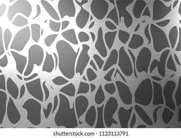Light Silver, Gray vector natural abstract background. Shining colored illustration with doodles in Zen tangle style. Hand painted design for web, wrapping, wallpaper.