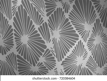 Light Silver, Gray vector natural abstract background. A vague abstract illustration with doodles in Indian style. The elegant pattern can be used as a part of a brand book.