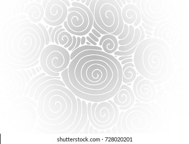 Light Silver, Gray vector natural elegant template. A vague abstract illustration with doodles in Indian style. A completely new template for your business design.
