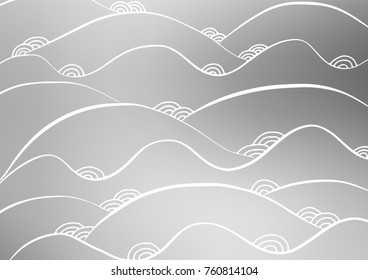 Light Silver, Gray vector natural elegant template. Doodles on blurred abstract background with gradient. A new texture for your design.