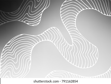 Light Silver, Gray vector natural abstract background. Colorful abstract illustration with lines in Asian style. The textured pattern can be used for website.