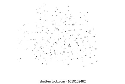 Light Silver, Gray vector  pattern with spheres. Illustration with set of shining colorful abstract circles. The pattern can be used for aqua ad, booklets.