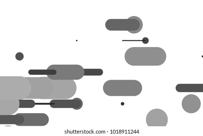 Light Silver, Gray vector pattern with rounded lines. Decorative shining illustration with lines on abstract template. The pattern can be used for websites.