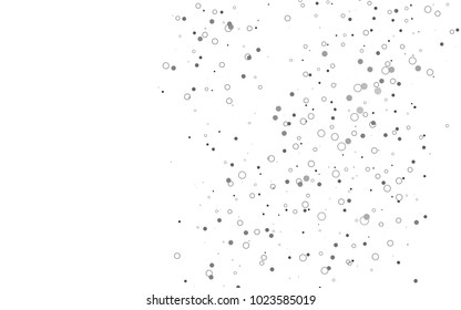 Light Silver, Gray vector  pattern with spheres. Blurred bubbles on abstract background with colorful gradient. Pattern can be used as texture of water, rain drops.