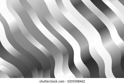 Light Silver, Gray vector pattern with liquid shapes. Modern gradient abstract illustration with bandy lines. Textured wave pattern for backgrounds.