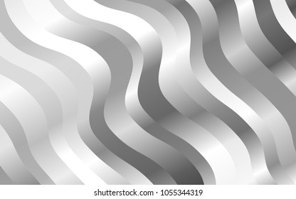Light Silver, Gray vector pattern with liquid shapes. Modern gradient abstract illustration with bandy lines. Brand-new design for your ads, poster, banner.