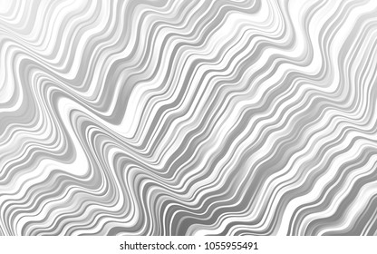 Light Silver, Gray vector pattern with bent ribbons. Colorful illustration in abstract marble style with gradient. A completely new marble design for your business.