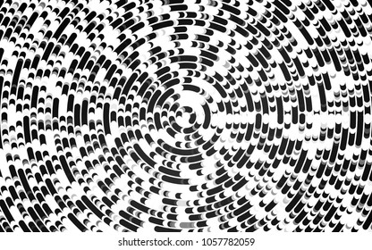 Light Silver, Gray vector pattern with curved circles. Creative illustration in halftone marble style with gradient. The elegant pattern for brand book.