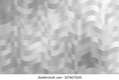 Light Silver, Gray vector pattern with lines, ovals. Colorful illustration in abstract marble style with gradient. A completely new template for your business design.