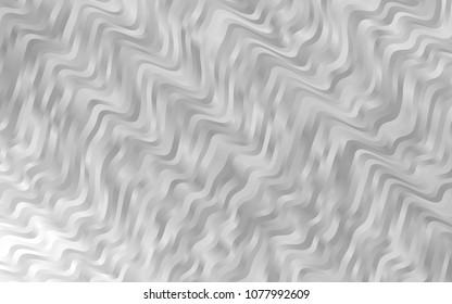 Light Silver, Gray vector pattern with curved circles. Creative illustration in halftone marble style with gradient. New composition for your brand book.