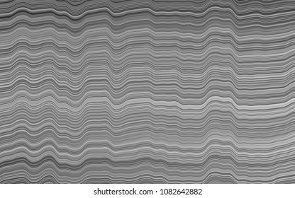 Light Silver, Gray vector pattern with lines, ovals. A sample with blurred bubble shapes. Pattern for your business design.