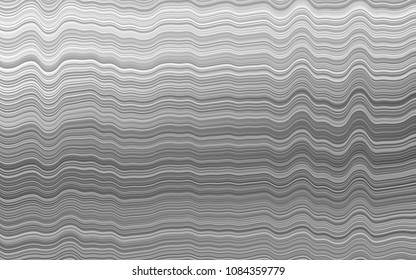 Light Silver, Gray vector pattern with bent ribbons. Creative illustration in halftone marble style with gradient. The best blurred design for your business.