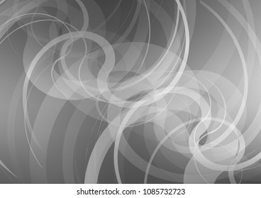 Light Silver, Gray vector pattern with lamp shapes. A vague circumflex abstract illustration with gradient. Brand new design for your ads, poster, banner.