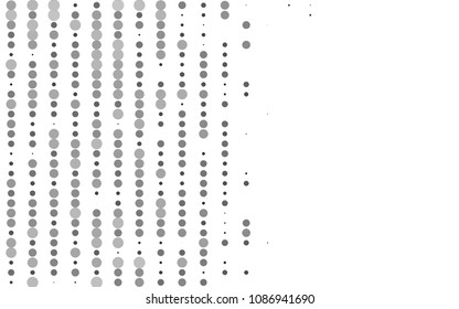 Light Silver, Gray vector  pattern with spheres. Abstract illustration with colored bubbles in nature style. Pattern can be used as texture of water, rain drops.