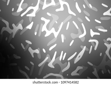 Light Silver, Gray vector pattern with lines, ovals. Geometric illustration in marble style with gradient.  The best blurred design for your business.