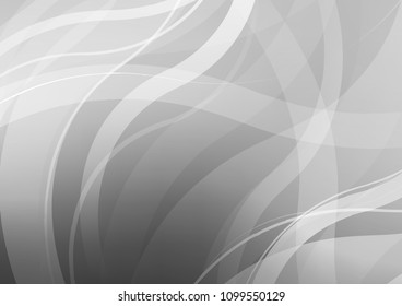 Light Silver, Gray vector pattern with liquid shapes. Blurred geometric sample with gradient bubbles.  Brand new design for your ads, poster, banner.