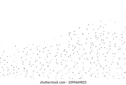 Light Silver, Gray vector  pattern with spheres. Glitter abstract illustration with blurred drops of rain. The pattern can be used for aqua ad, booklets.