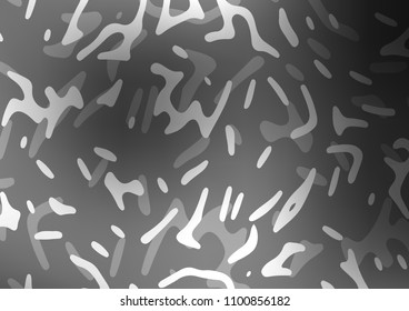 Light Silver, Gray vector pattern with lamp shapes. Creative illustration in halftone marble style with gradient. The best blurred design for your business.