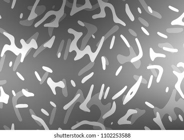 Light Silver, Gray vector pattern with bubble shapes. Creative illustration in halftone marble style with gradient. The template for cell phone backgrounds.